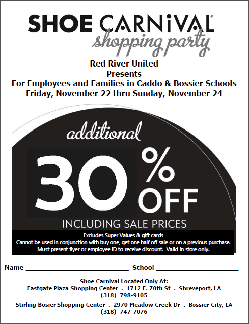 Shoe Carnival Shopping Party: 30% Off 